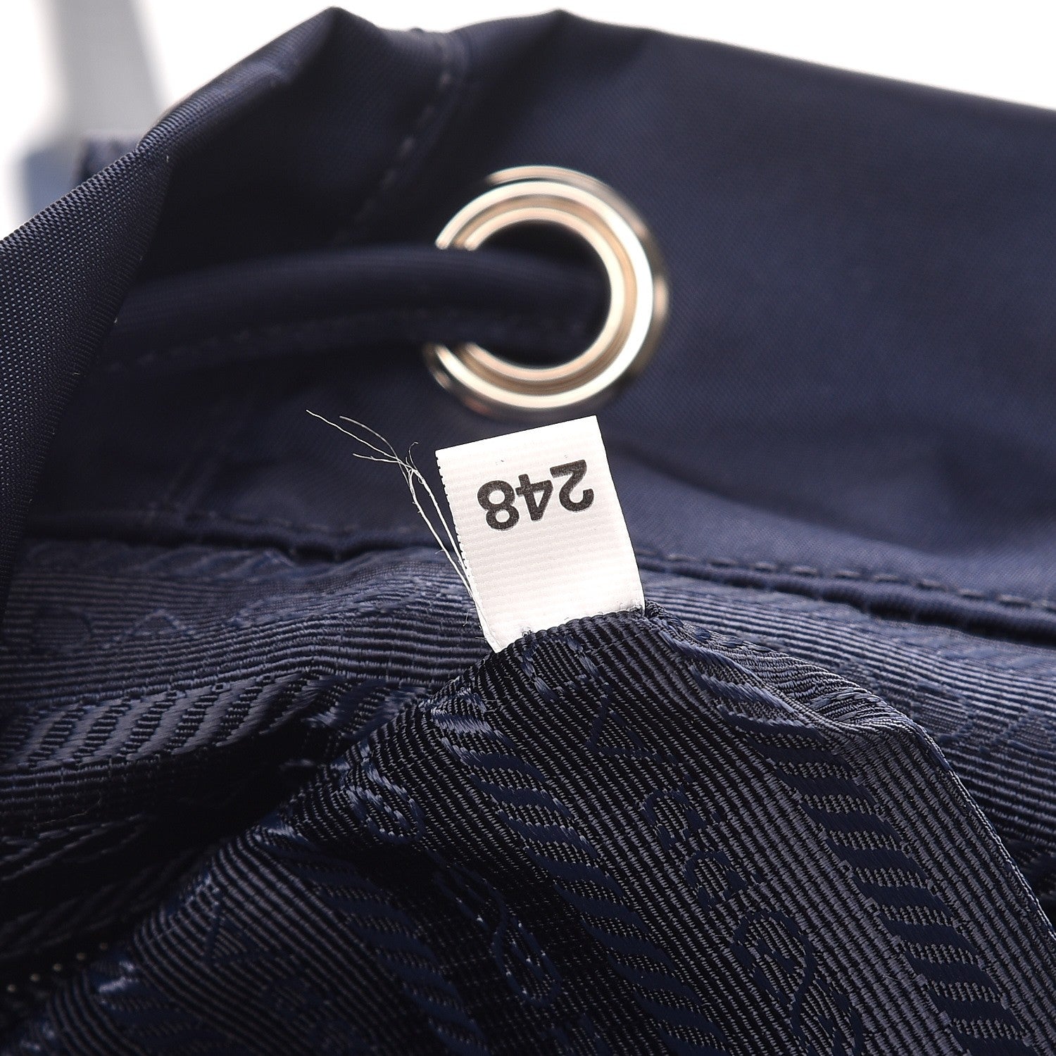 Prada Nylon Vela Saffiano Medium Cinch Backpack Baltico 7 of 8