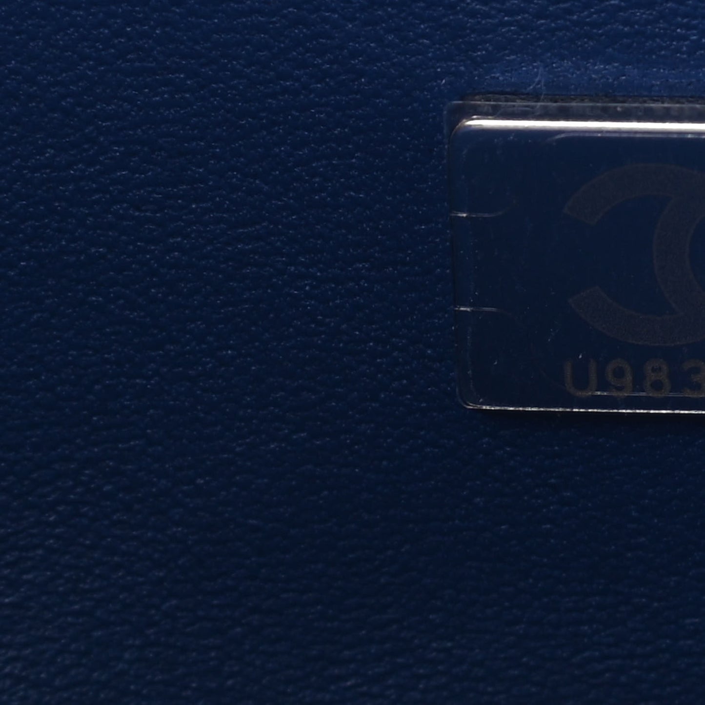 Caviar Quilted Small Double Flap Blue