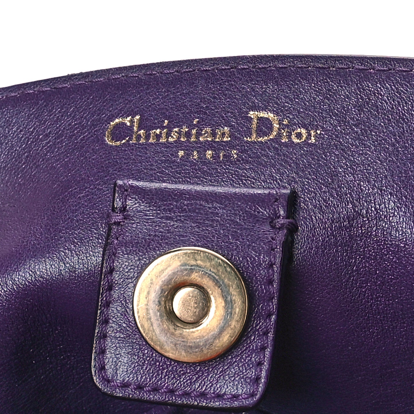 Smooth Calfskin Large Diorissimo Tote Brown Purple