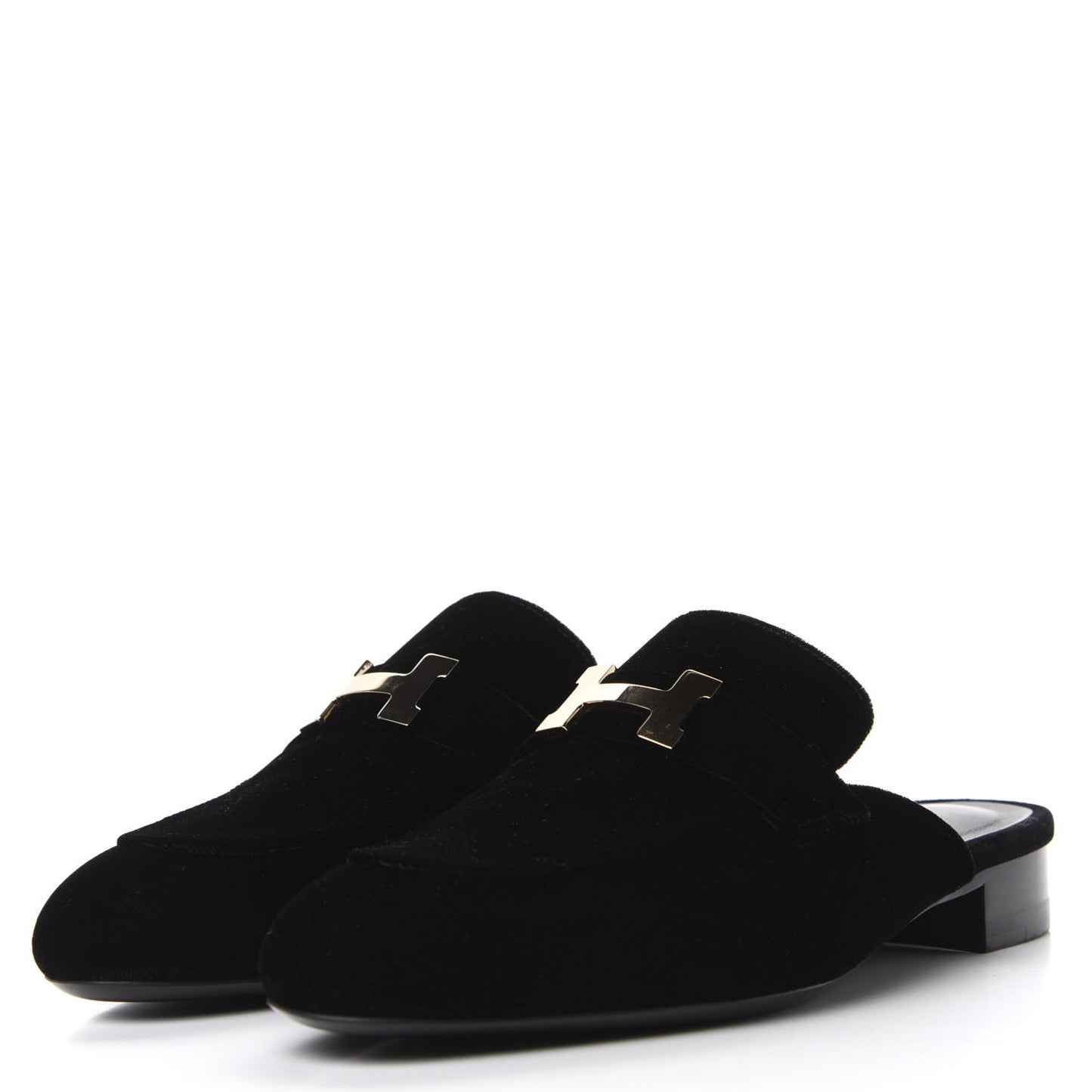 Velvet Trocadero Mule 38 Black