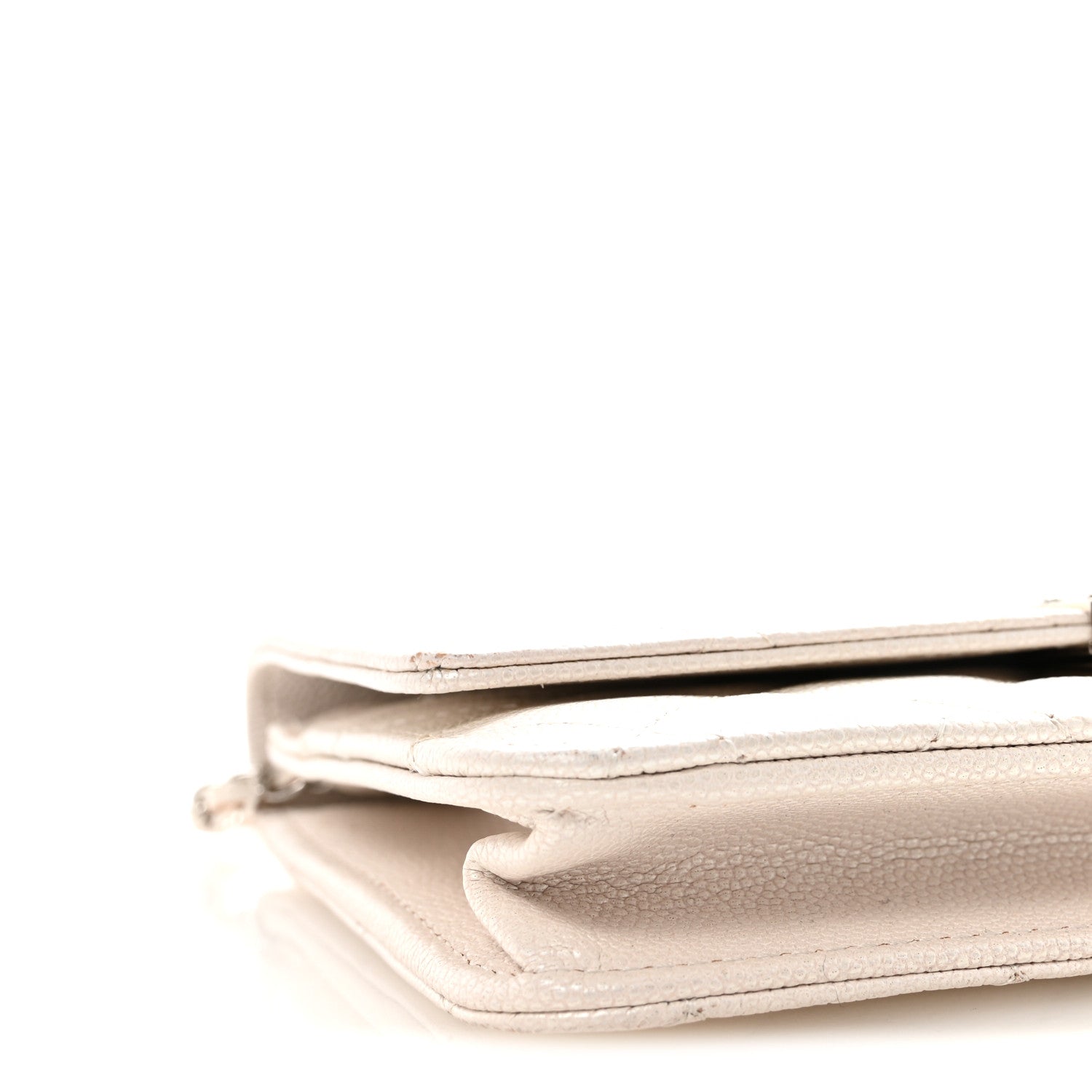 Chanel Iridescent Caviar Quilted Golden Class Wallet On Chain WOC White 9 of 10