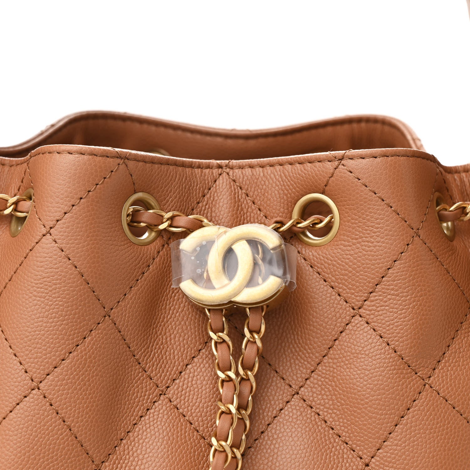 Chanel Caviar Quilted Small Chanel 25 Handbag Brown 8 of 11