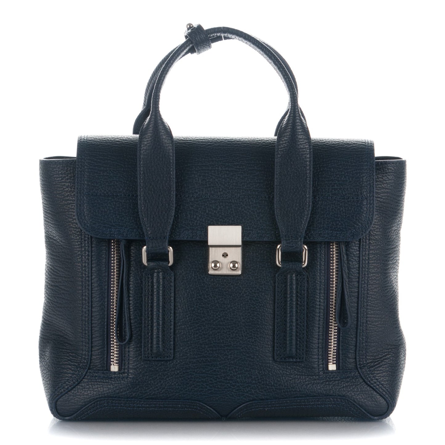 3.1 Textured Calfskin Medium Pashli Satchel Ink
