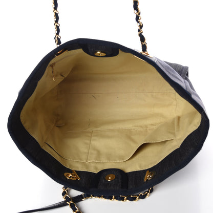 Chanel Denim Small Deauville Tote Dark Blue 5 of 13