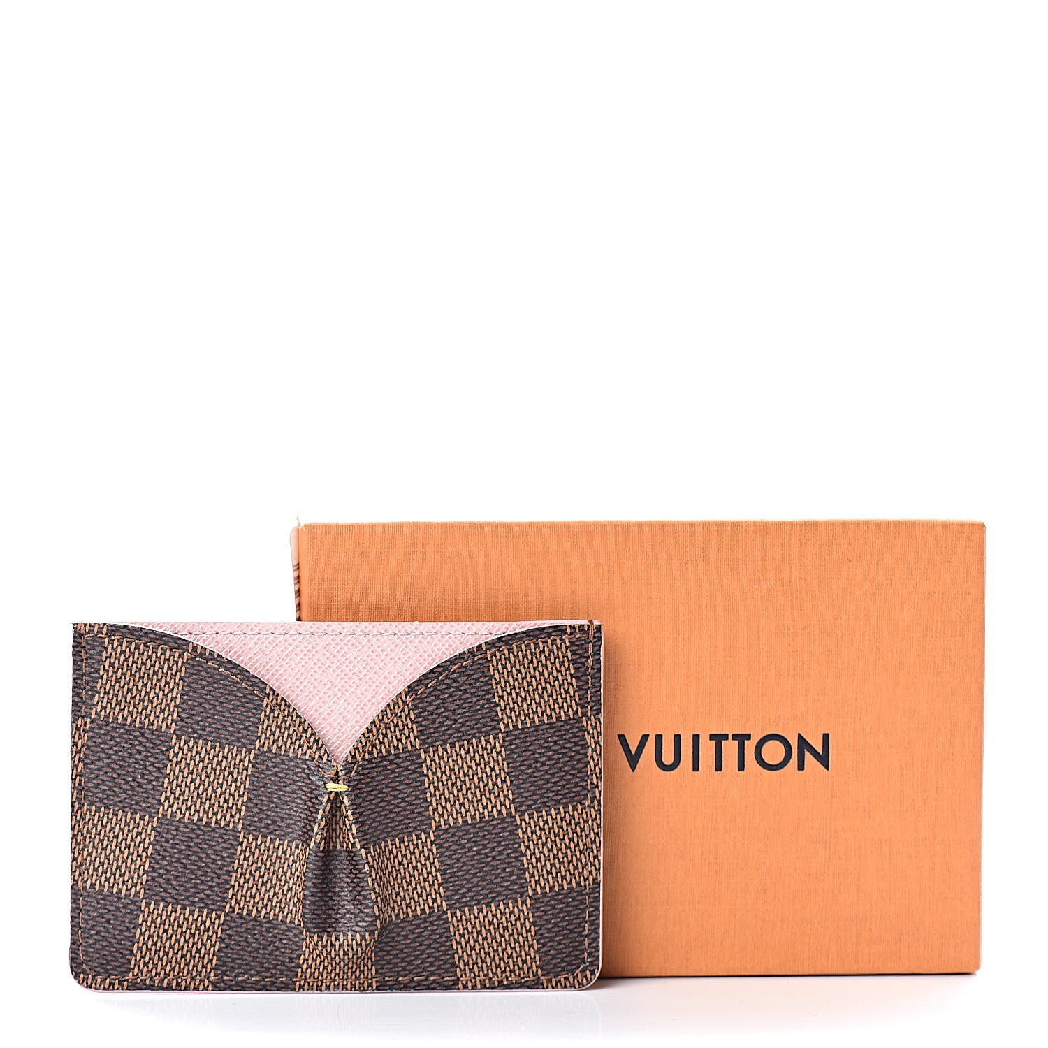Louis Vuitton Damier Ebene Caissa Card Holder Rose Ballerine 7 of 7