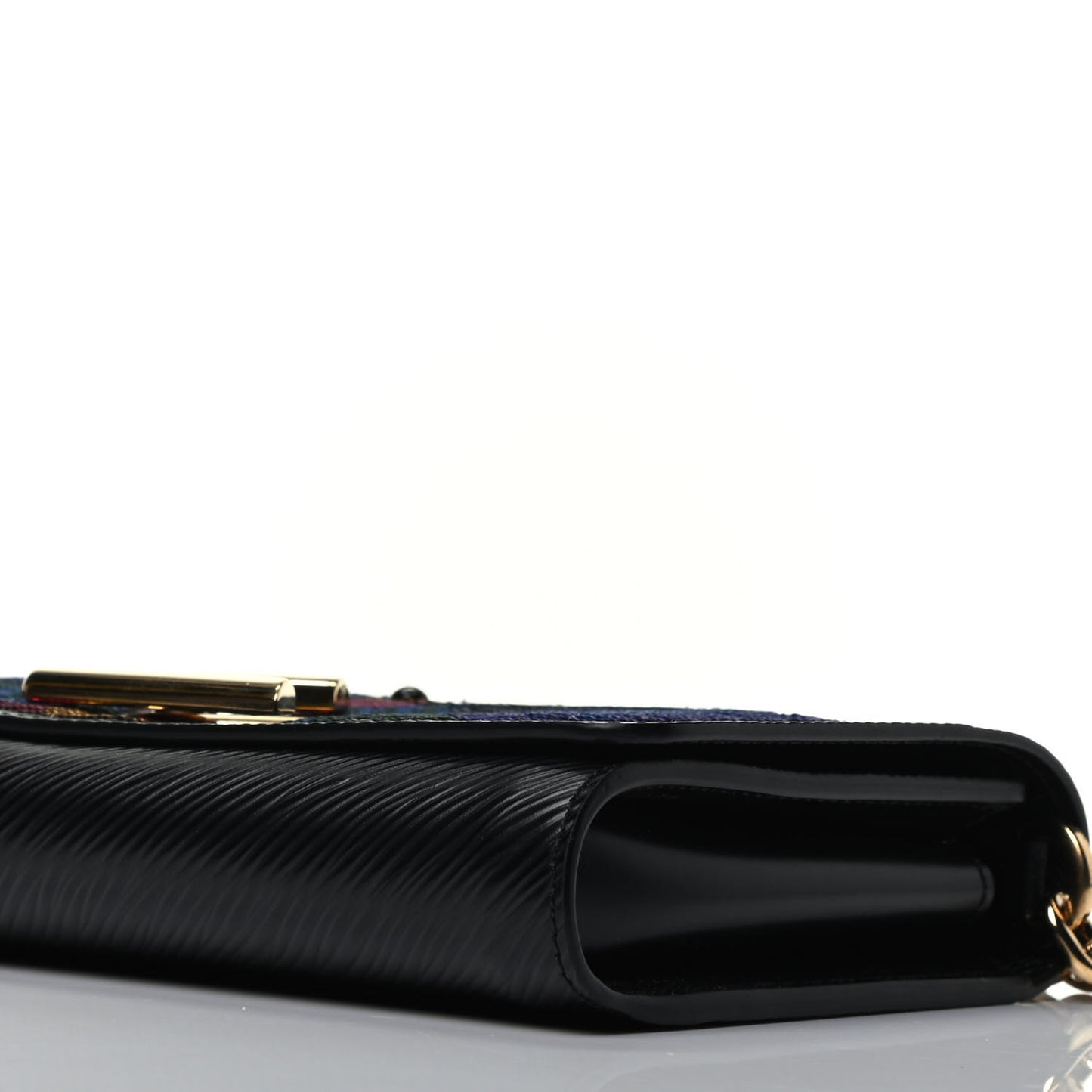 Epi Sequin Bird Twist Chain Wallet PM Black