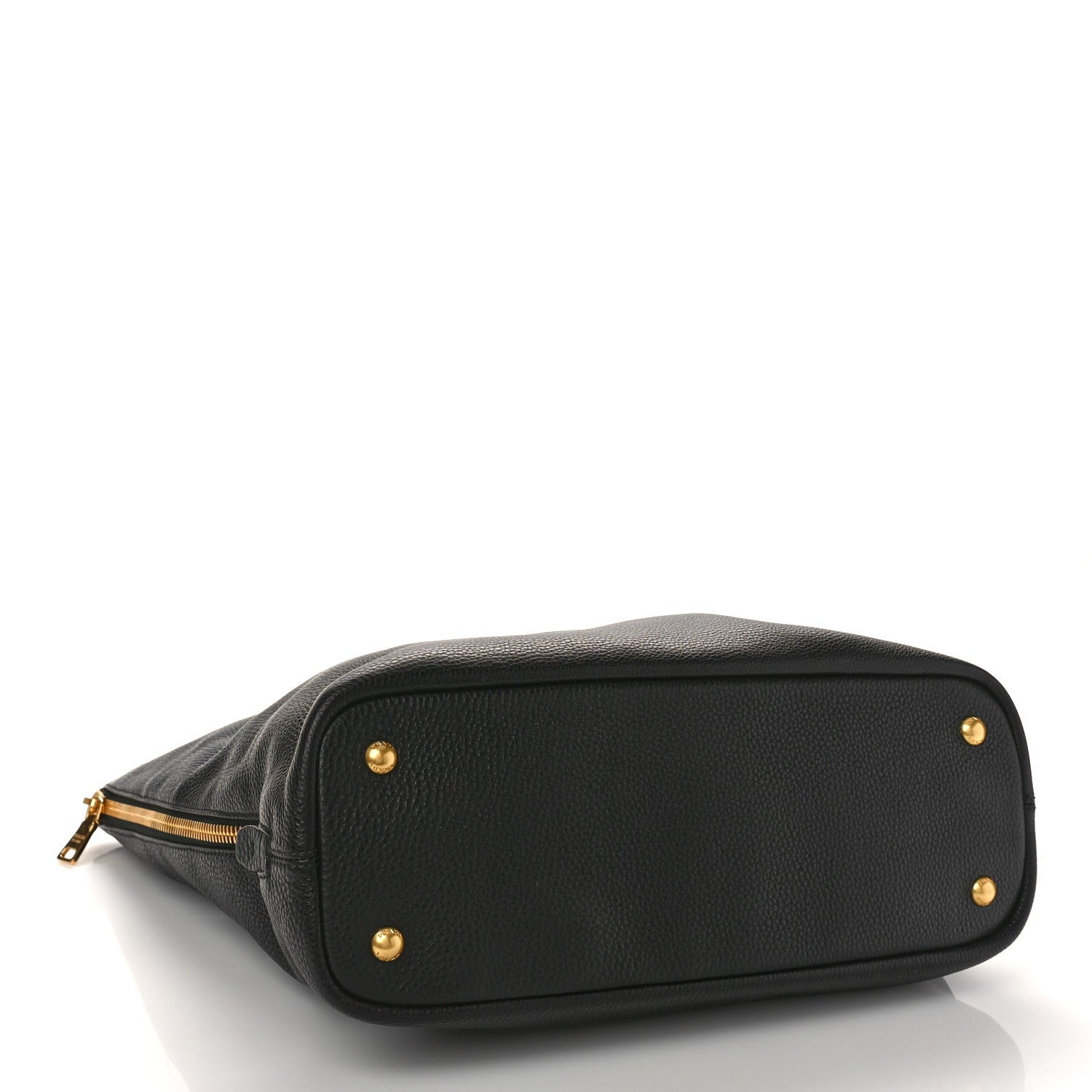 Prada Vitello Daino Side Zip Tote Black 4 of 8