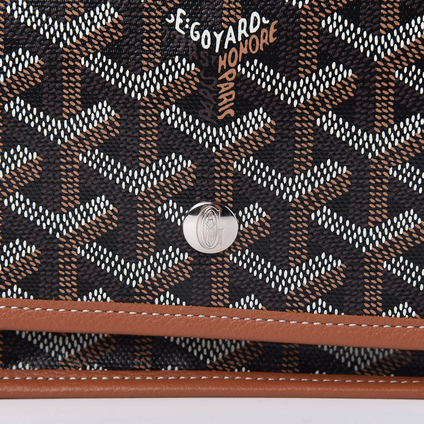 Goyardine Plumet Wallet Clutch Black Gold