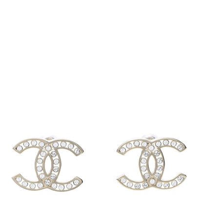 Chanel Crystal CC Large Earrings Gold 1 of 5