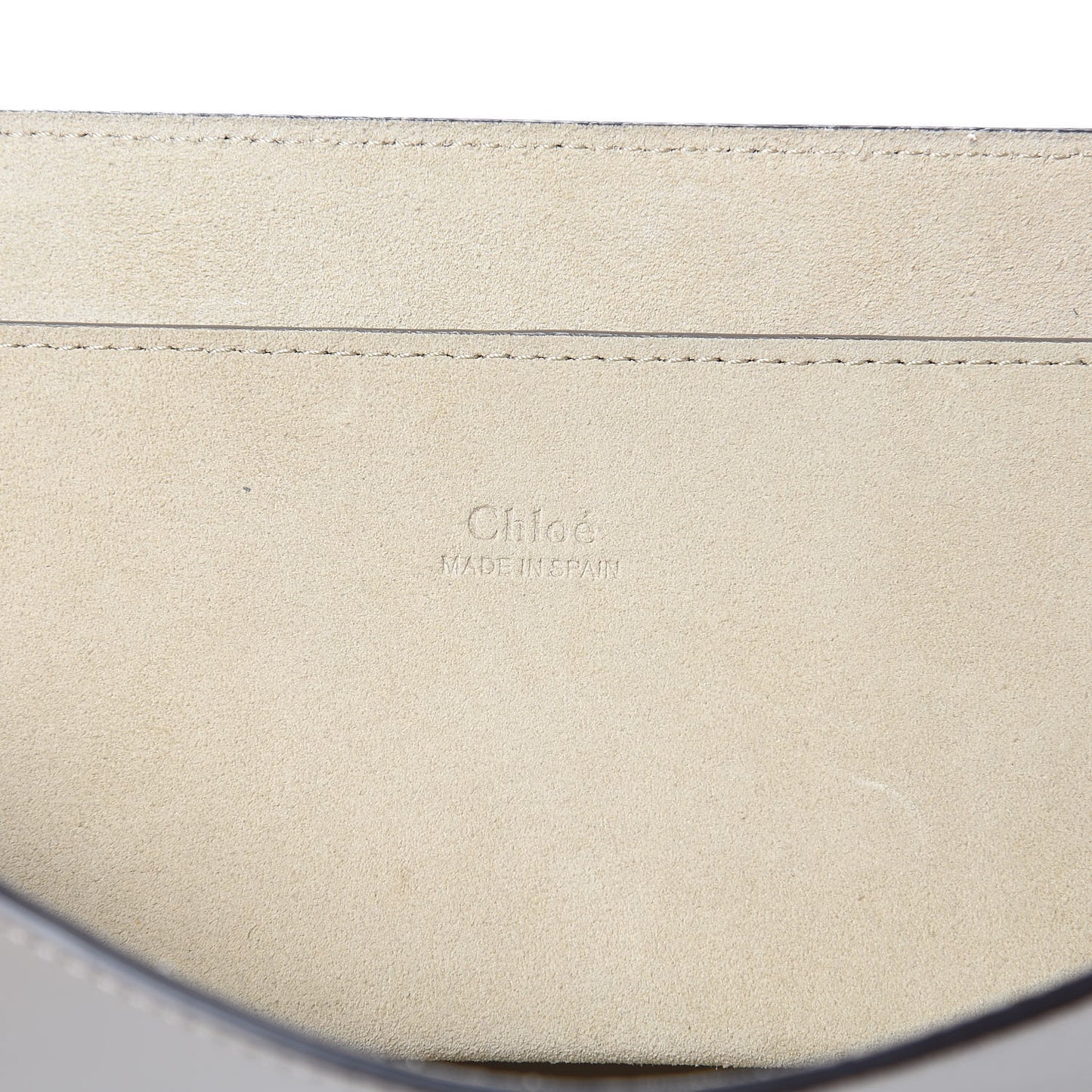 Suede Calfskin Faye Clutch Motty Grey
