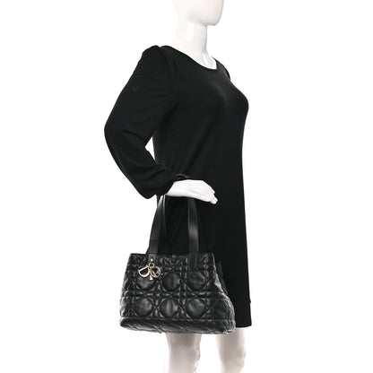 Christian Dior Calfskin Macrocannage Medium Toujours Black 2 of 12