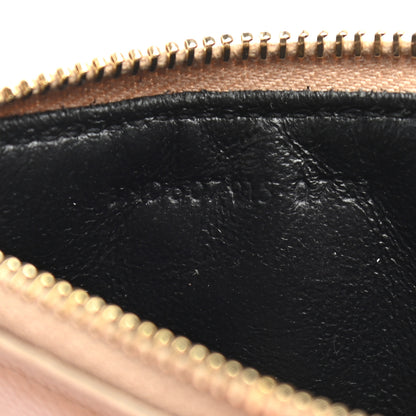 Saint Laurent Grain De Poudre Matelasse Chevron Monogram Fragments Zippered Card Case Nude Powder 7 of 7