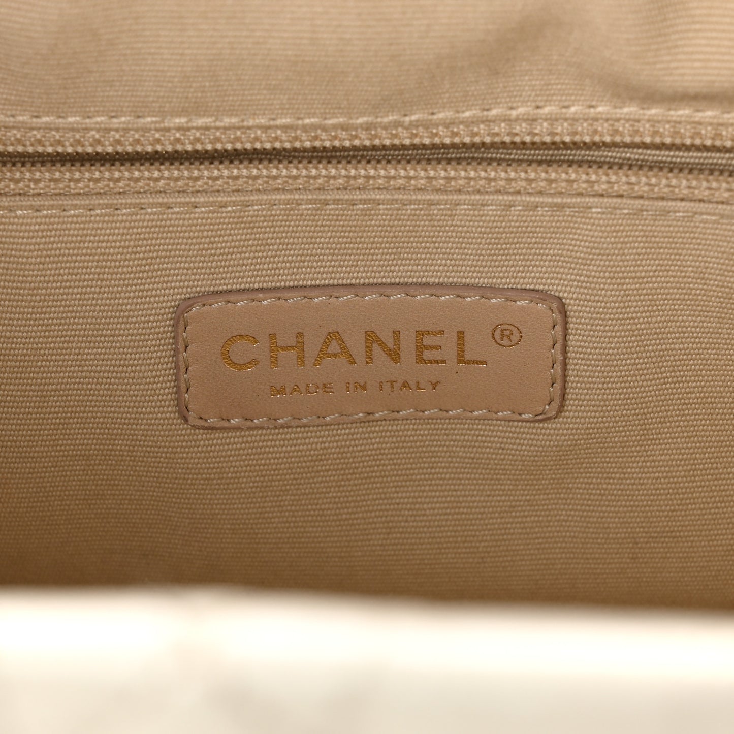 Glazed Crackled Calfskin Reissue Tote White