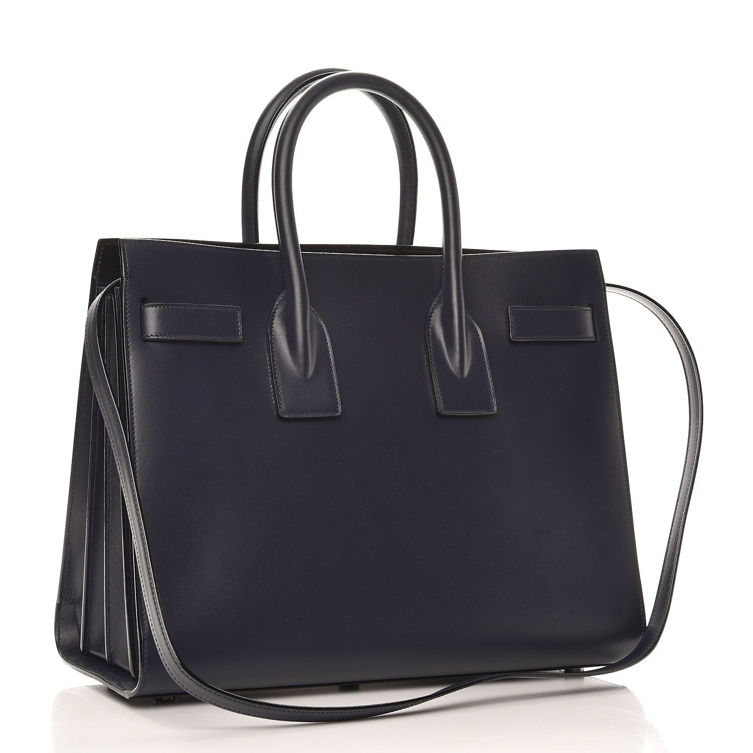 Saint Laurent Smooth Calfskin Small Double Face Sac De Jour Marine Black 4 of 9