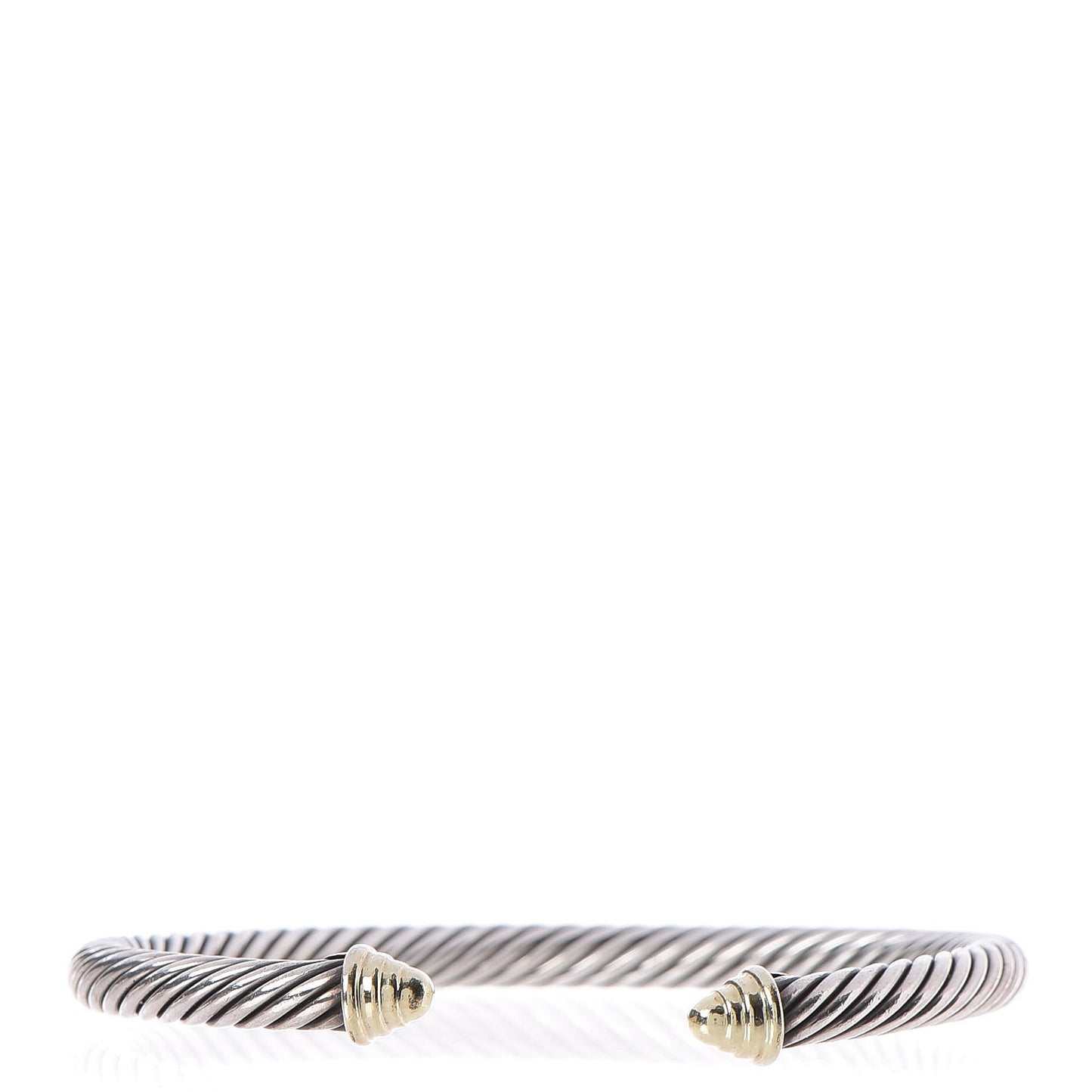 Sterling Silver 14K Yellow Gold 5mm Cable Classics Bracelet