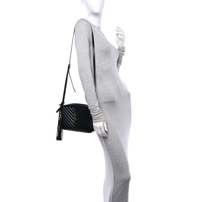 Saint Laurent Calfskin Matelasse Monogram Lou Camera Bag Black 2 of 10