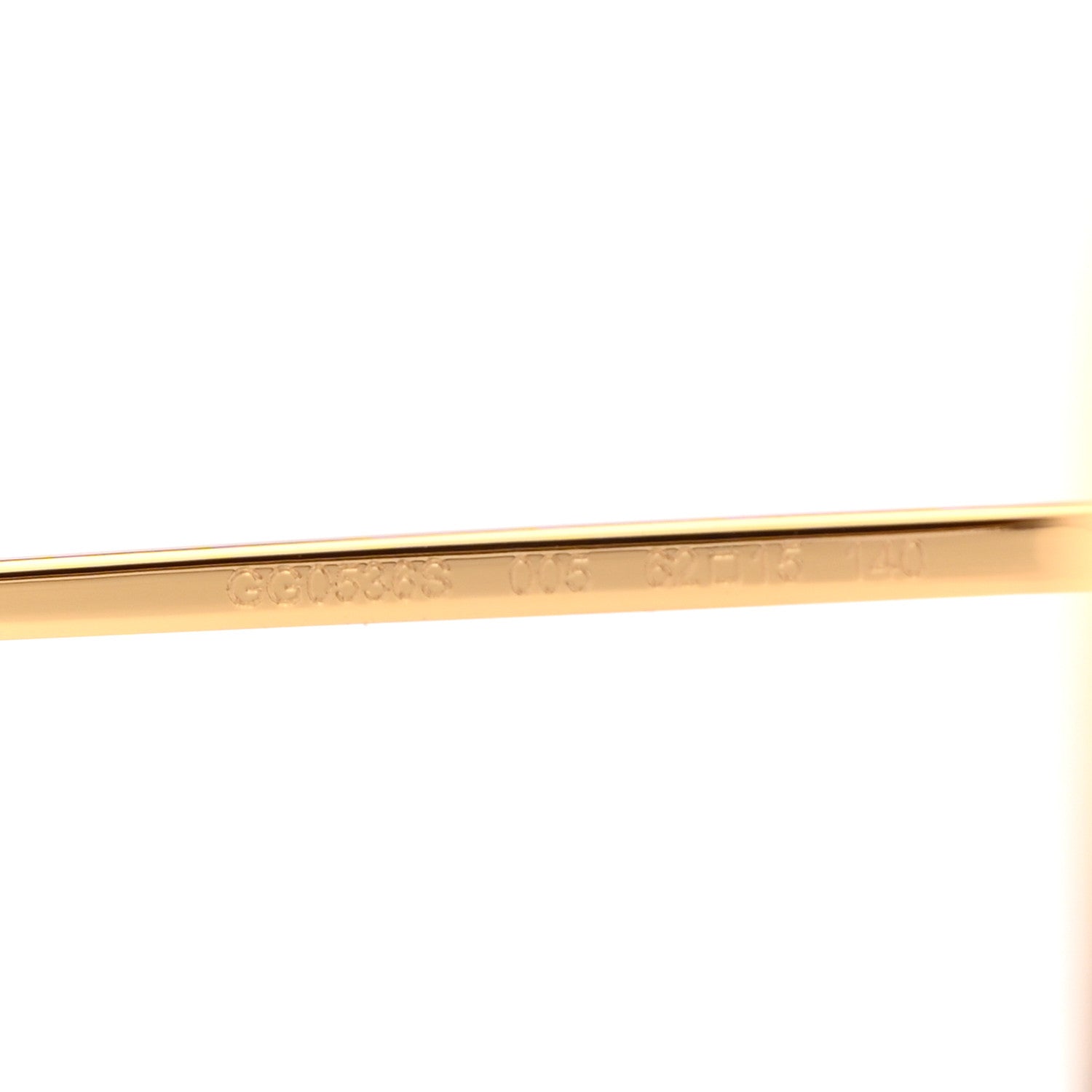 Gucci Square Frame GG0536S Sunglasses Gold 6 of 8