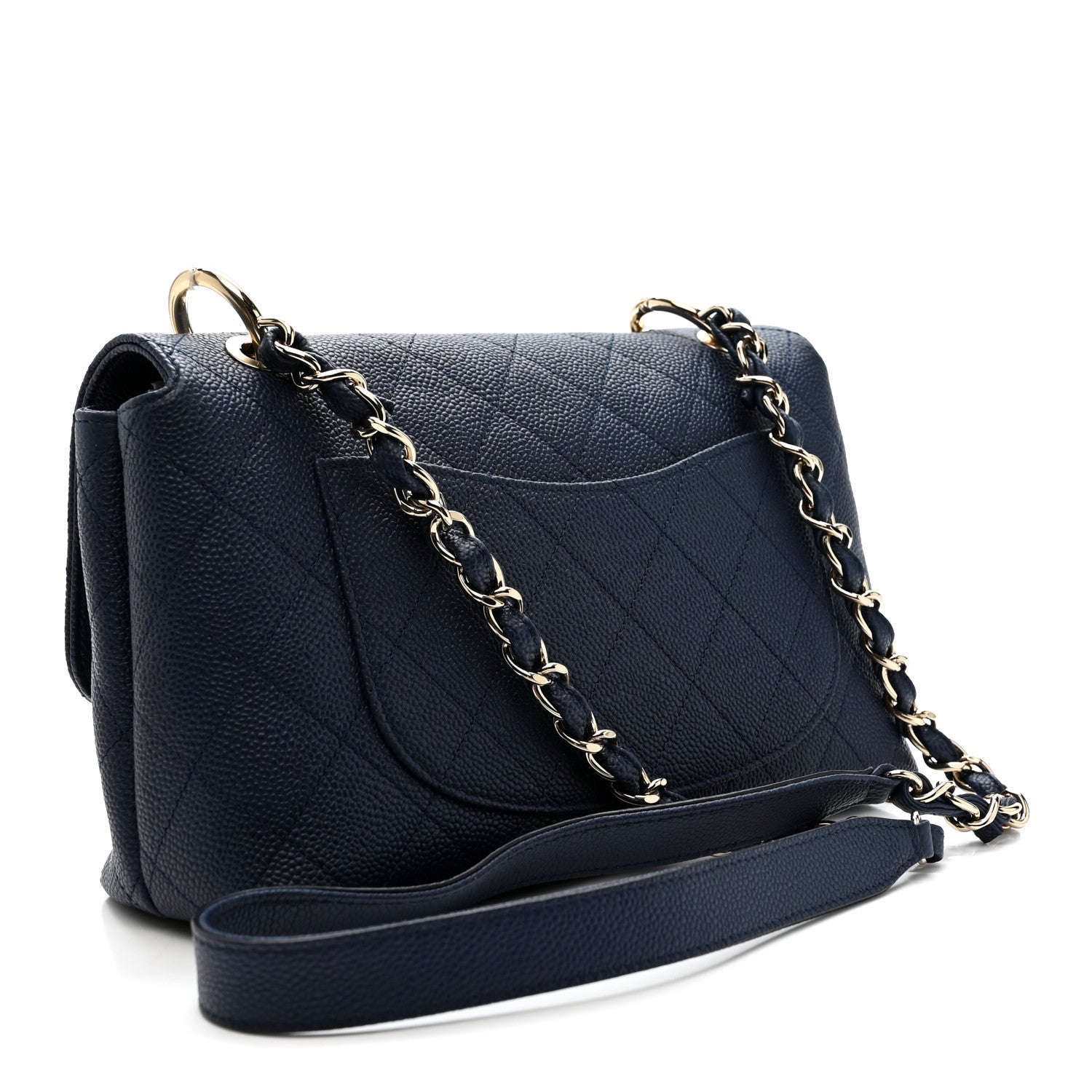 Chanel Caviar Quilted City Walk Flap Navy Blue 3 of 11