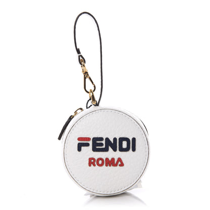 Fendi X FILA Calfskin Mania Tote Charm White Blueberry Multicolor 1 of 8