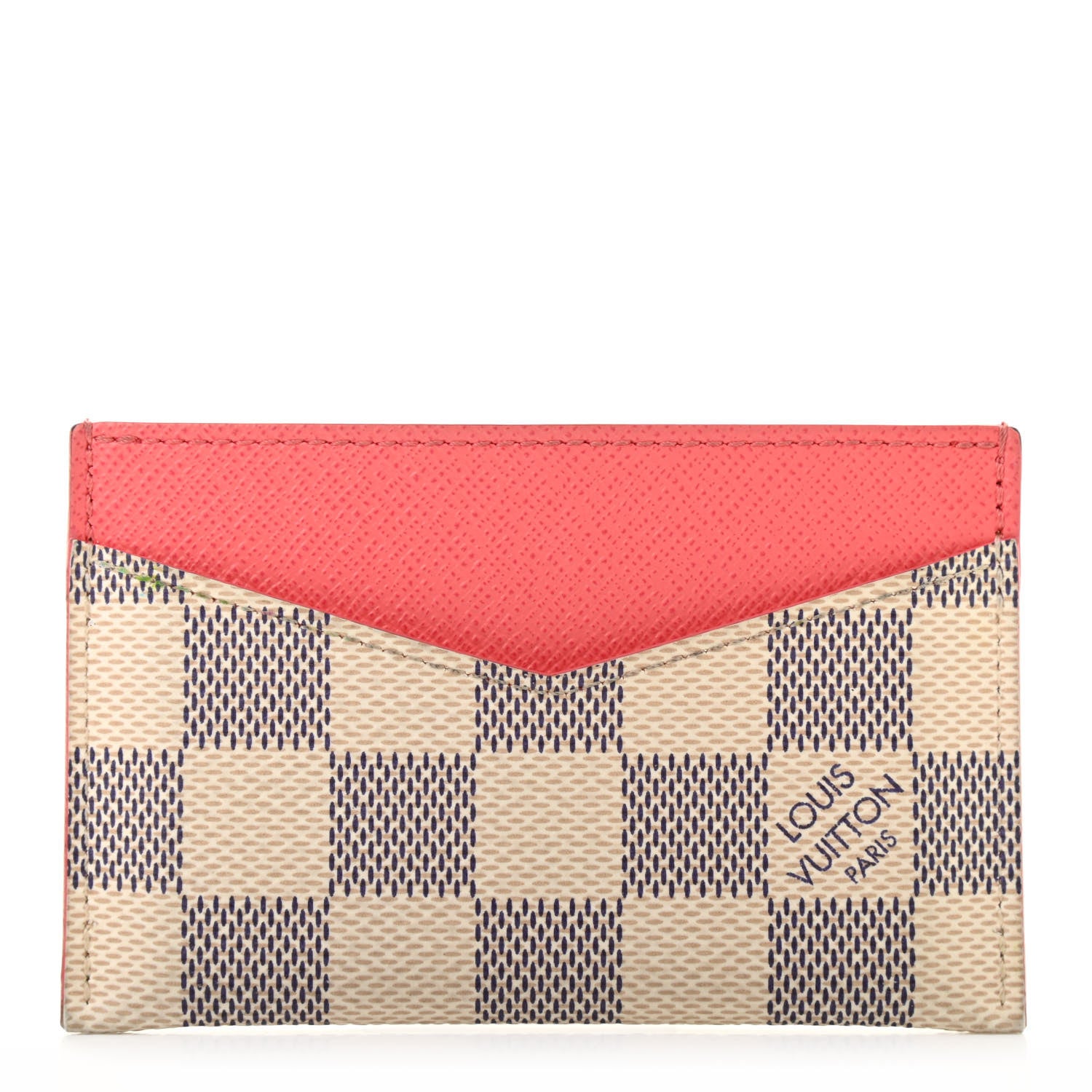 Louis Vuitton Damier Azur Daily Card Holder Rose Papaye 1 of 10