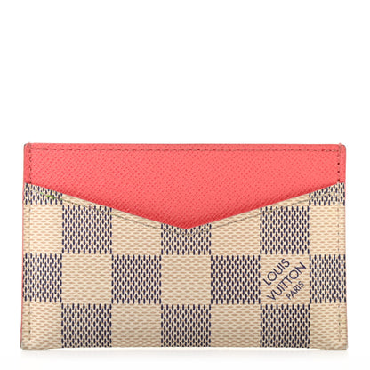 Louis Vuitton Damier Azur Daily Card Holder Rose Papaye 1 of 10