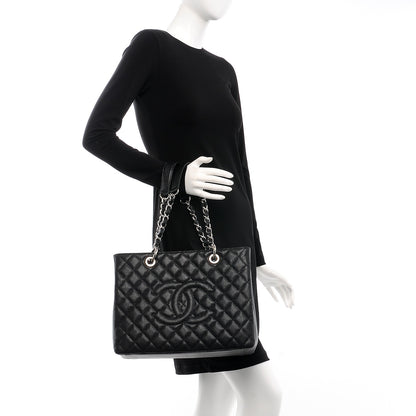 Chanel Caviar Quilted Grand Shopping Tote GST Black 2 of 8