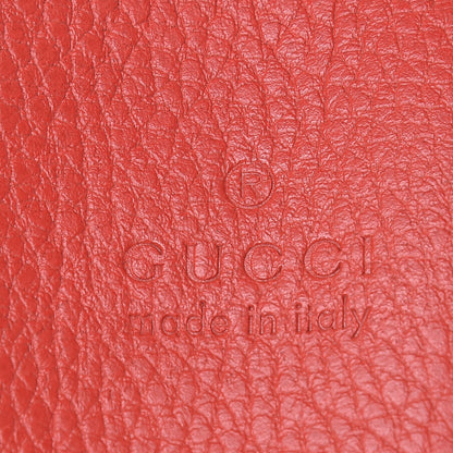 Gucci Calfskin Bamboo Tassel Top Handle Tote Red 8 of 11