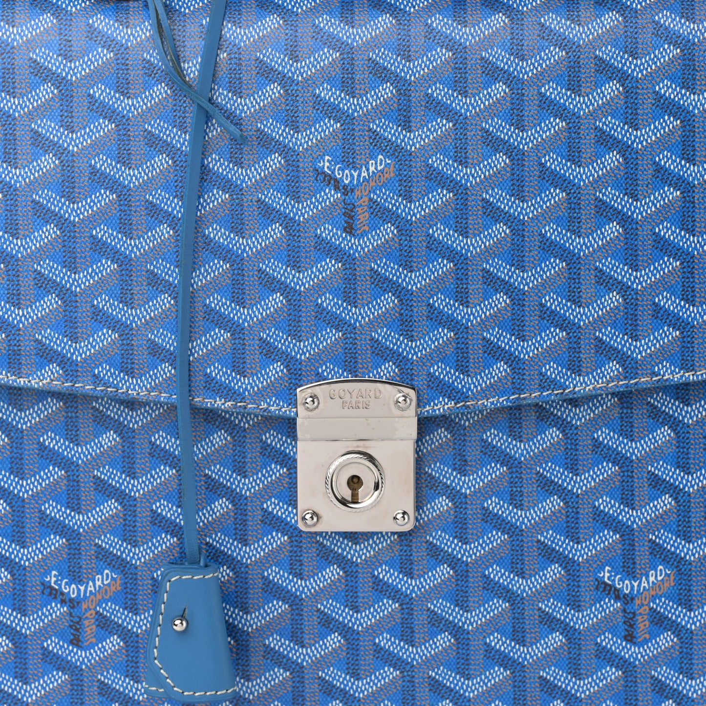 Goyardine Serviette Chypre Briefcase Sky Blue