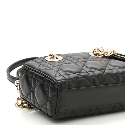 Christian Dior Lambskin Cannage Micro Lady D-Joy Black 9 of 10