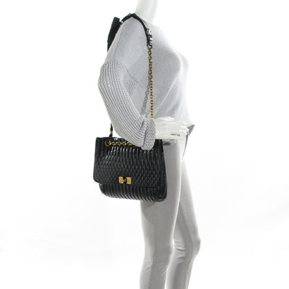 Lanvin Calfskin Quilted Medium Happy Shoulder Bag Black 2 of 6