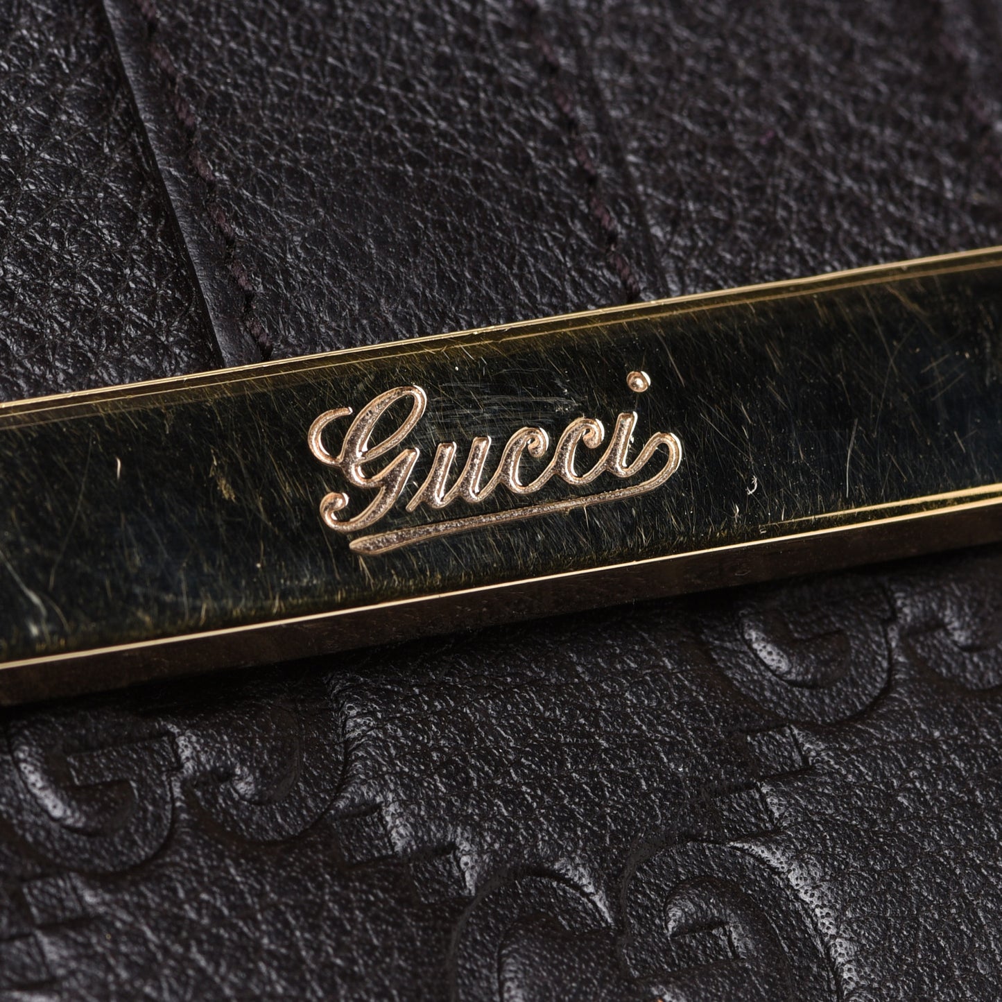 Guccissima Ladies Web Long Wallet Black
