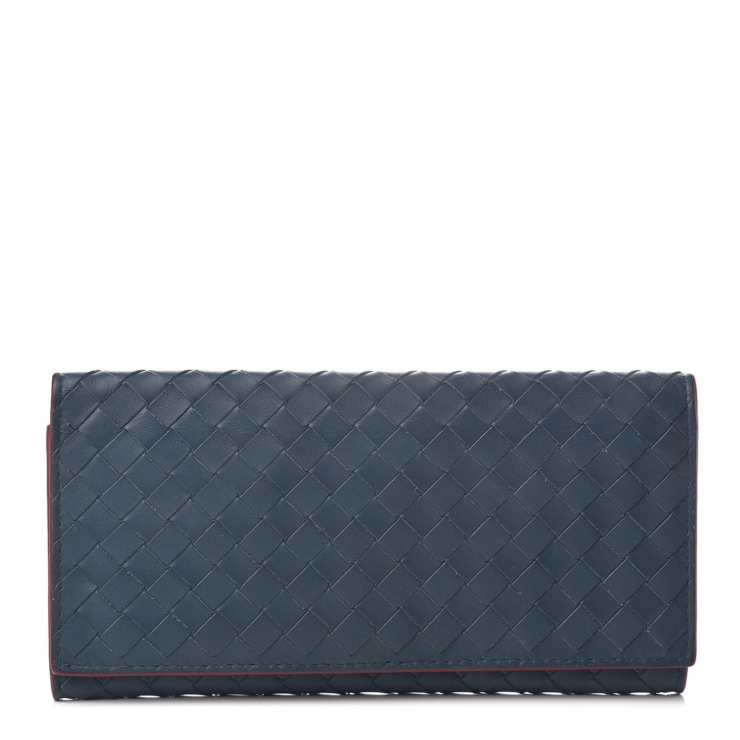 Nappa Intrecciato Continental Flap Wallet Brighton Baccara Rose