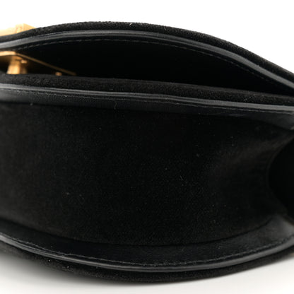 Chanel Velvet Quilted Mini Boy Messenger Bag Black 10 of 10