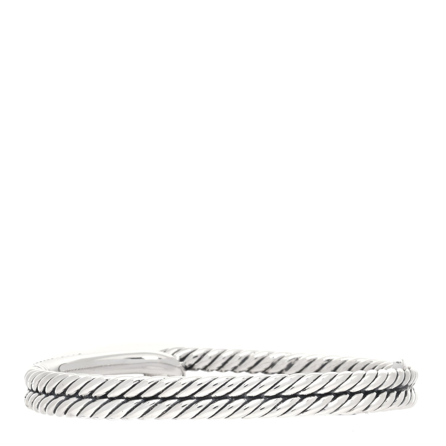 Sterling Silver Diamond Pave 10mm Single Loop Labyrinth Bracelet