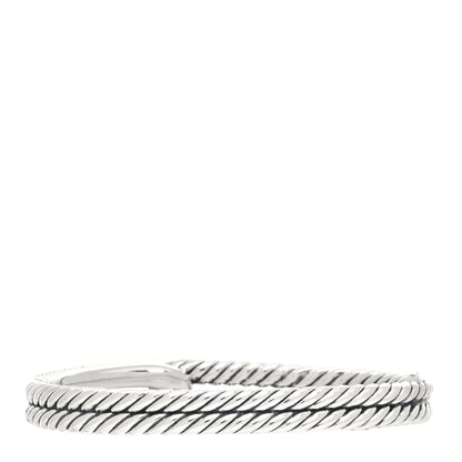 David Yurman Sterling Silver Diamond Pave 10mm Single Loop Labyrinth Bracelet 2 of 4