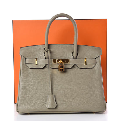 Hermes Taurillon Clemence Birkin 30 Sauge 8 of 8