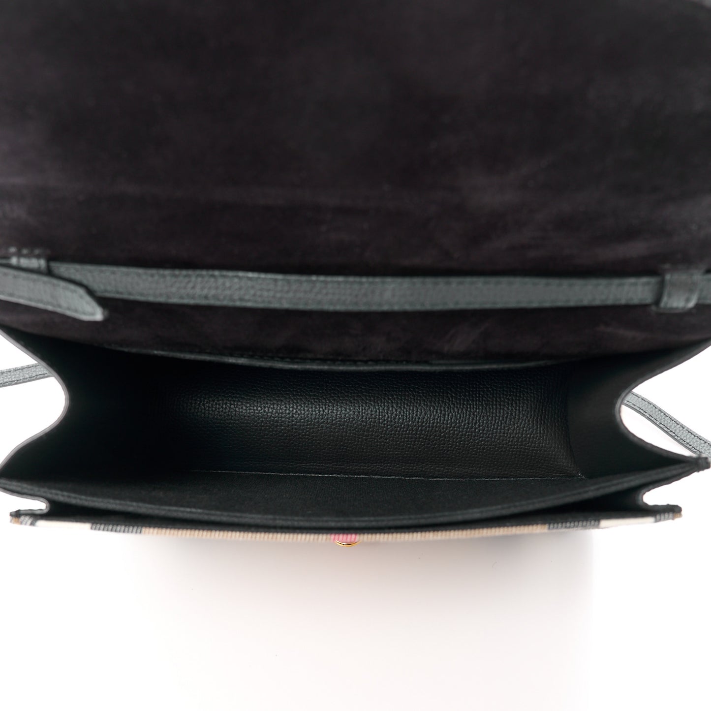 Derby Calfskin House Check Small Macken Crossbody Bag Ink Blue