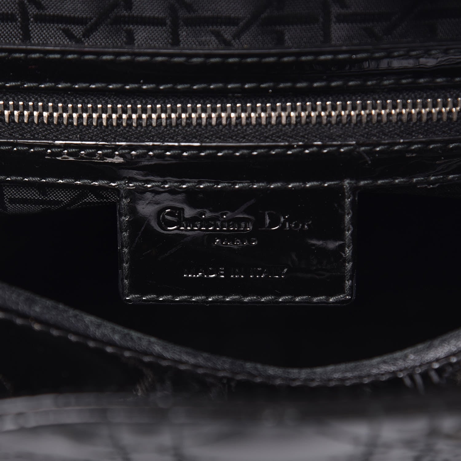 Christian Dior Patent Cannage Large Lady Dior Black 6 of 10