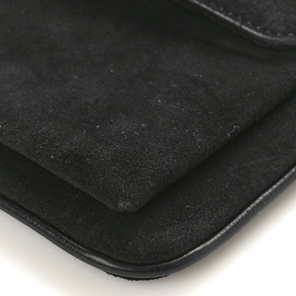 Gucci Suede Medium Arli Flap Shoulder Bag Black 10 of 11