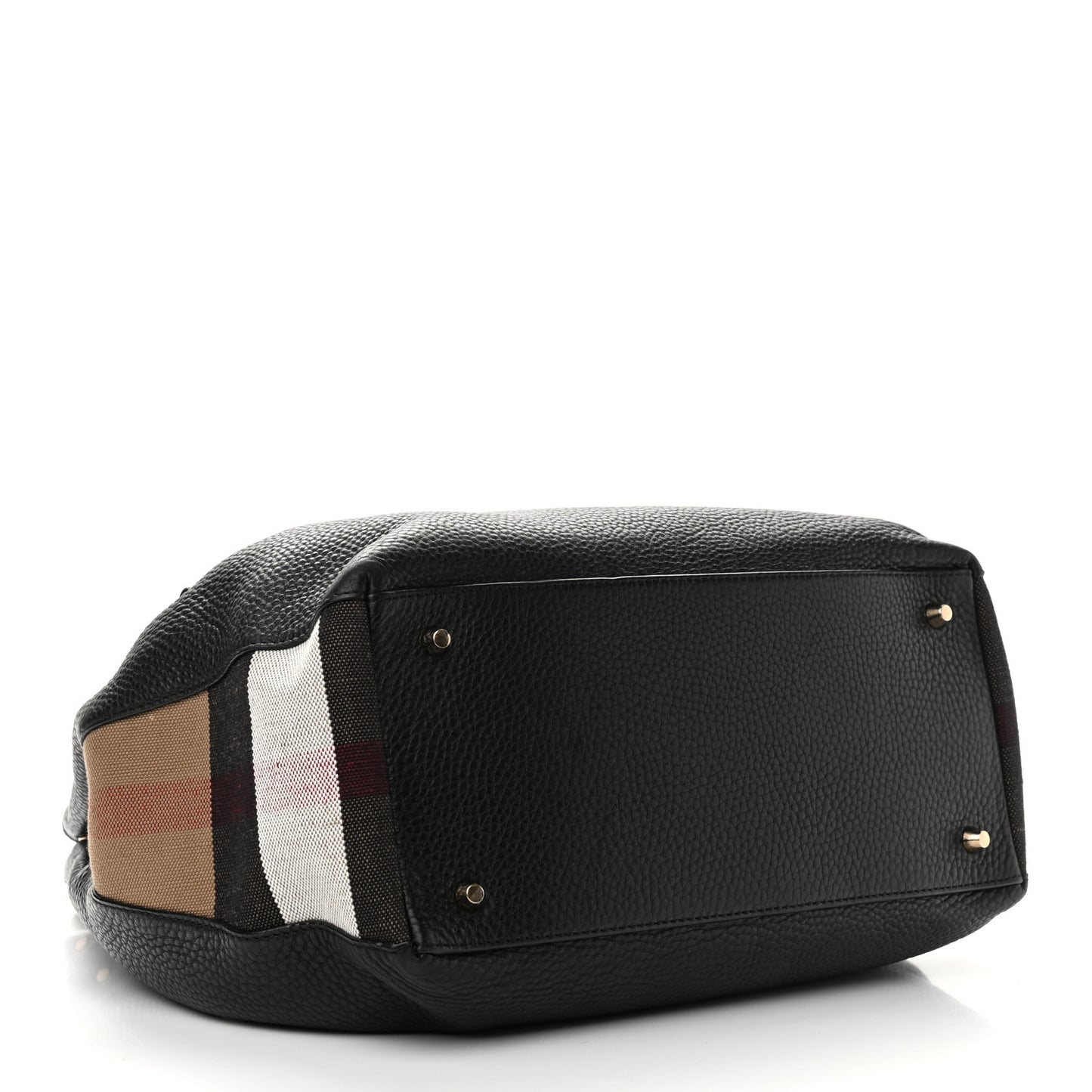 Grainy Calfskin House Check Medium Maidstone Black