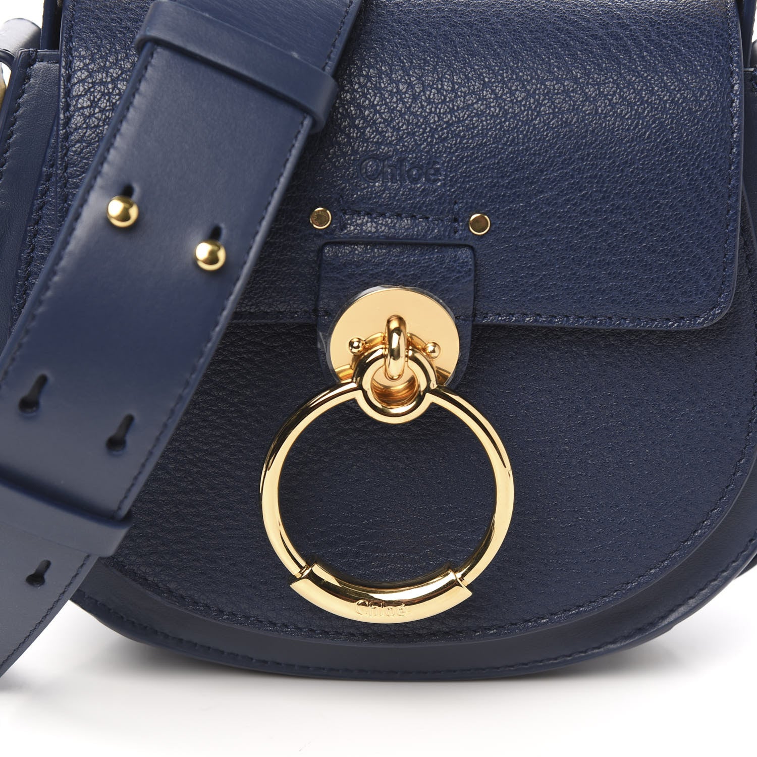 Chloe Calfskin Small Tess Bag Deep Ocean Blue 8 of 8