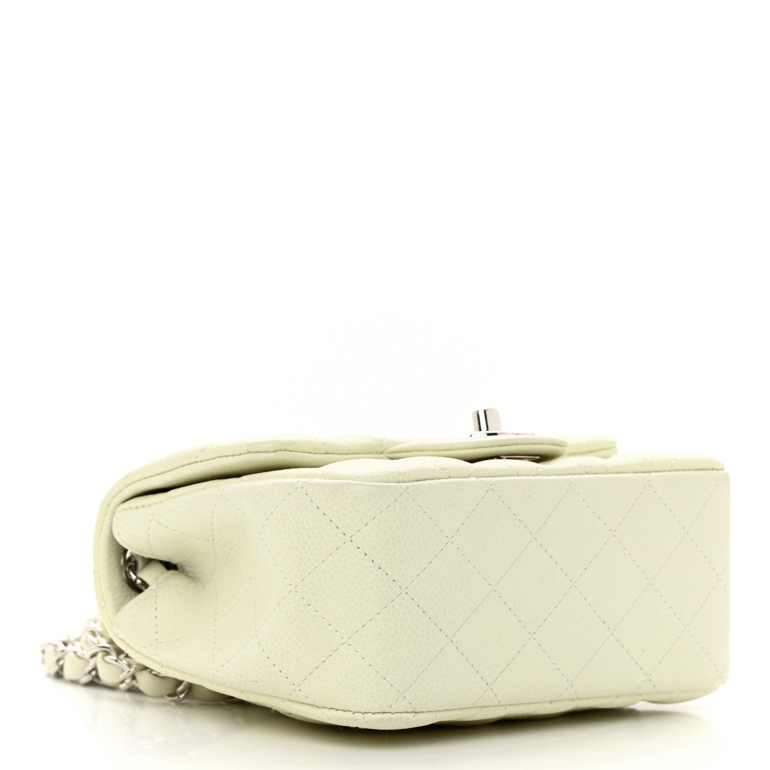 Chanel Caviar Quilted Mini Square Flap Dark White 4 of 12