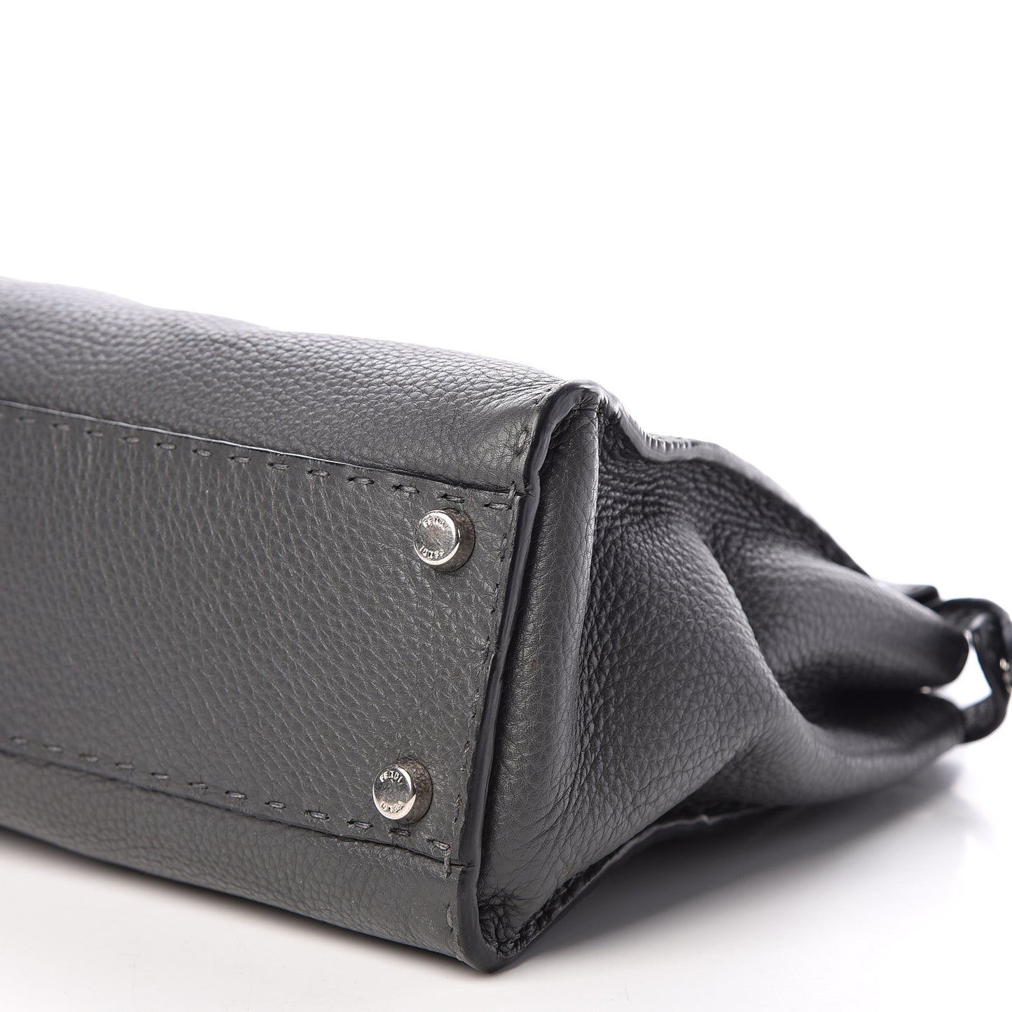 Cuoio Romano Selleria Bi-Color Medium Peekaboo Iconic Satchel Asfalto Latte