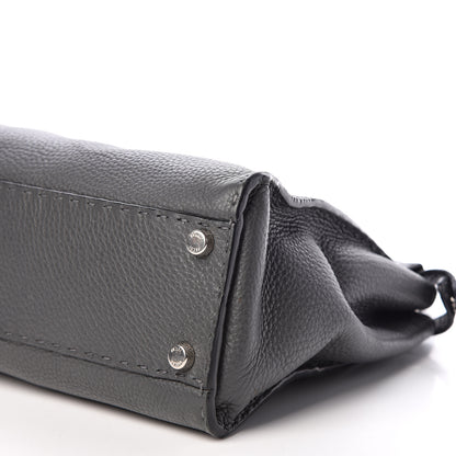 Fendi Cuoio Romano Selleria Bi-Color Medium Peekaboo Iconic Satchel Asfalto Latte 9 of 16