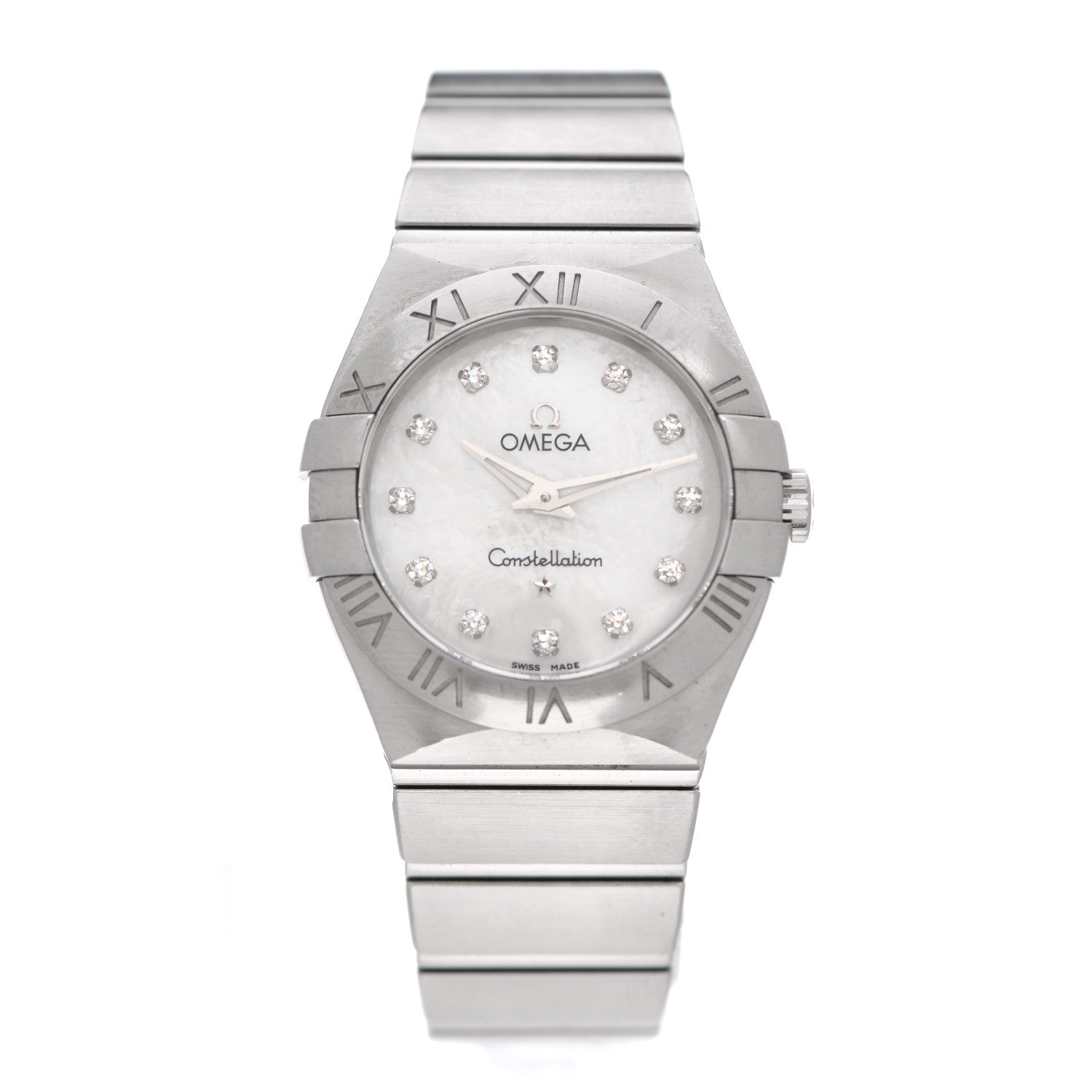 Omega Stainless Steel Diamond Mother of Pearl 28mm Constellation Quartz Watch 795.1011 1 of 4