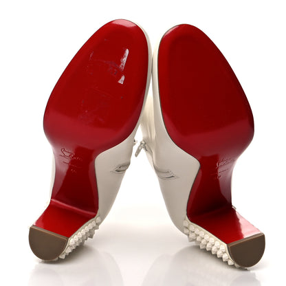 Christian Louboutin Smooth Calfskin Suzi Folk 85 Ankle Boots 40 White 5 of 11