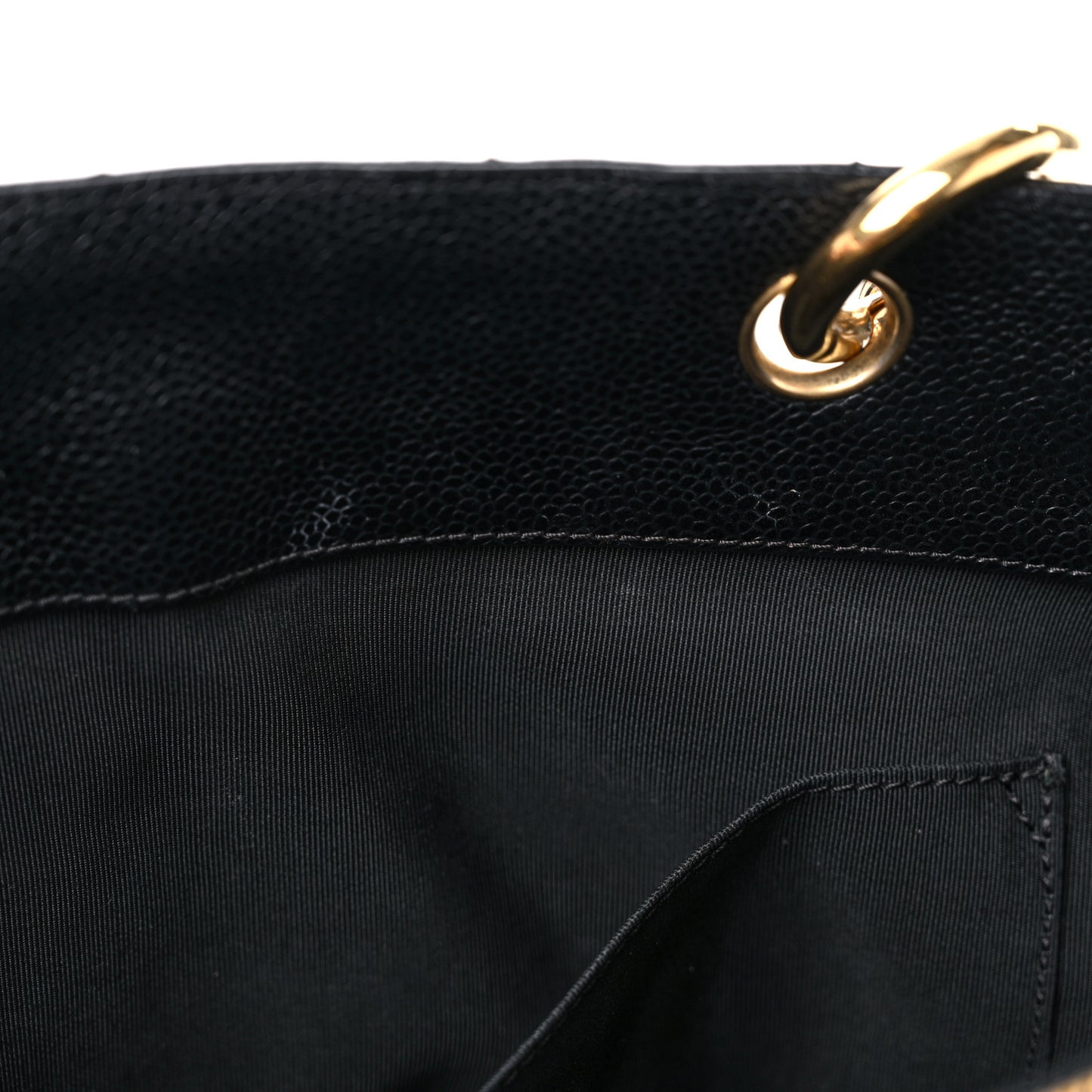 Caviar Quilted Grand Shopping Tote GST Black