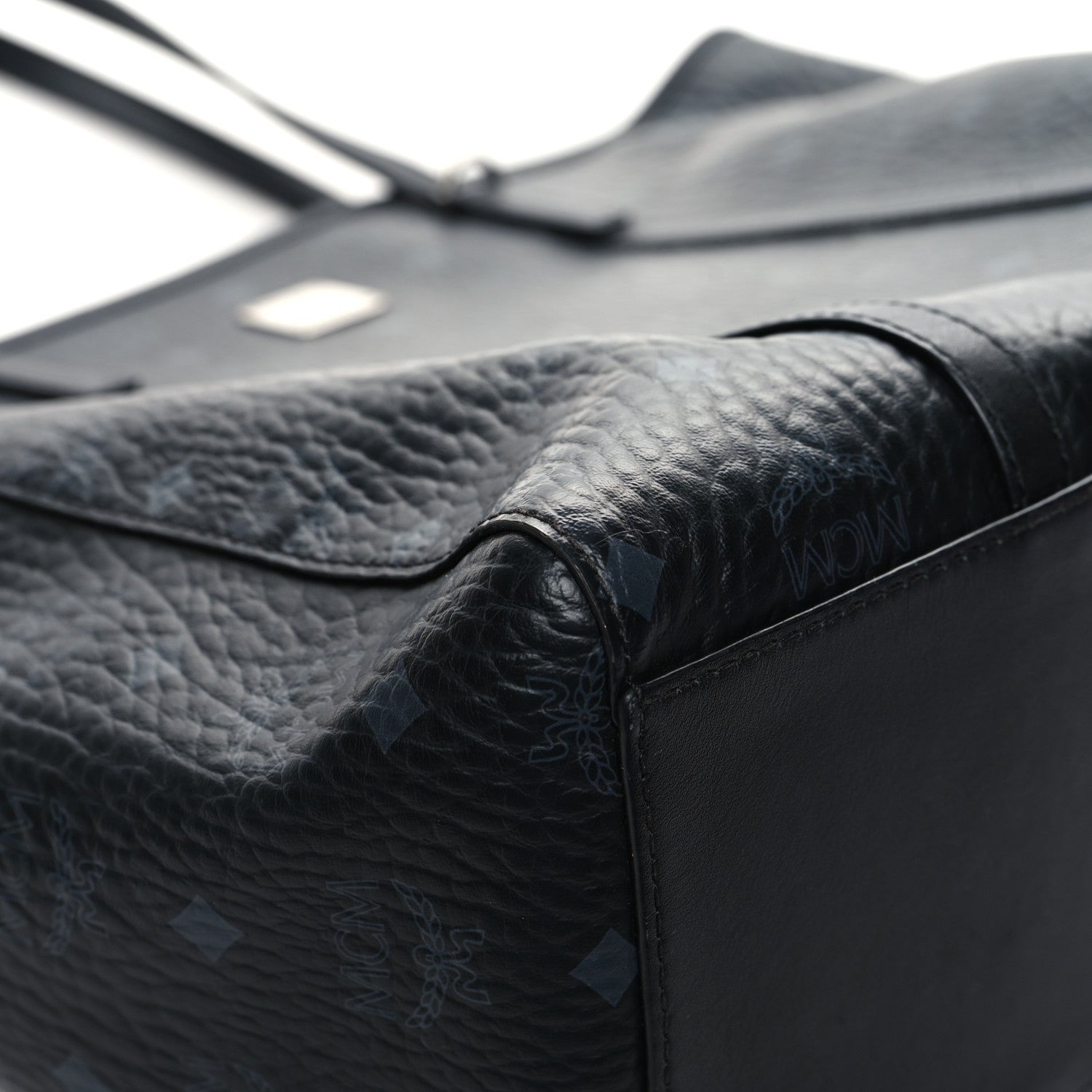 MCM Visetos Toni Shopper Tote Black 8 of 17