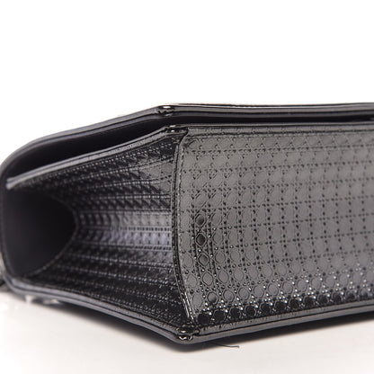 Christian Dior Metallic Patent Micro-Cannage Medium Diorama Flap Bag Onyx Black 6 of 12