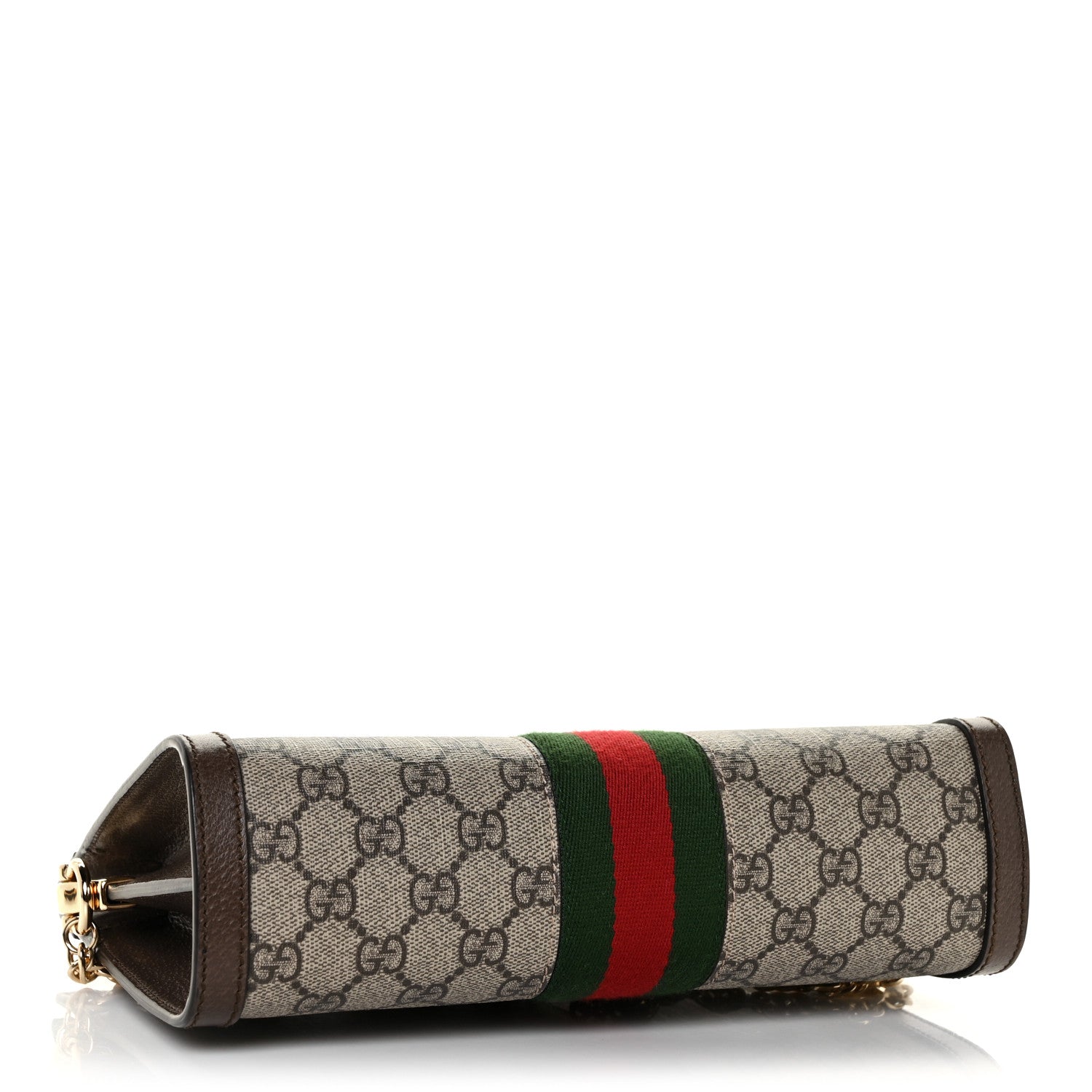 Gucci GG Supreme Monogram Web Small Ophidia Chain Shoulder Bag Brown 4 of 14